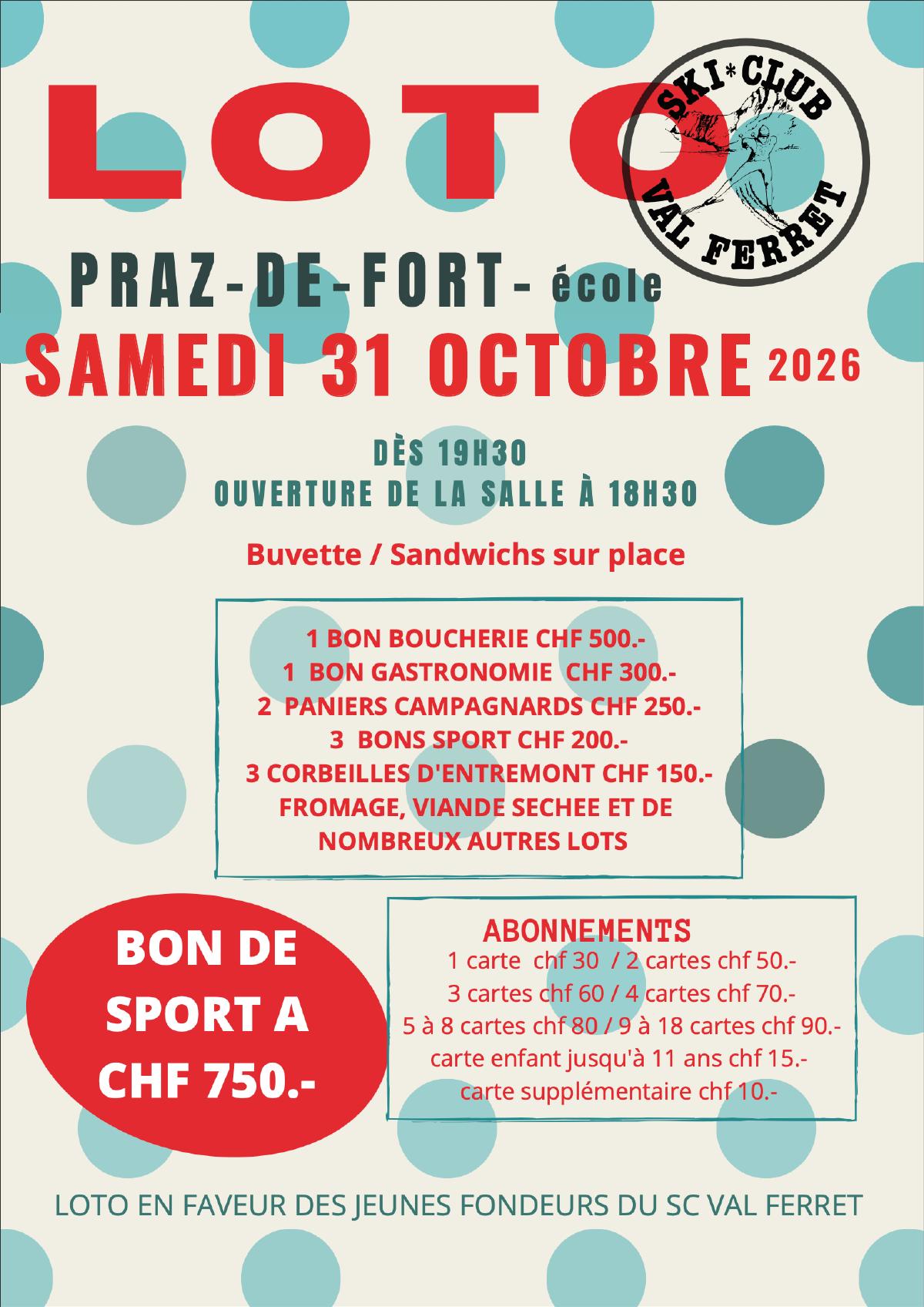 Loto annuel du ski club